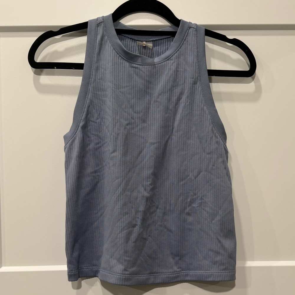 CALIA by Carrie Underwood Sky Blue Ribbed Tank Top